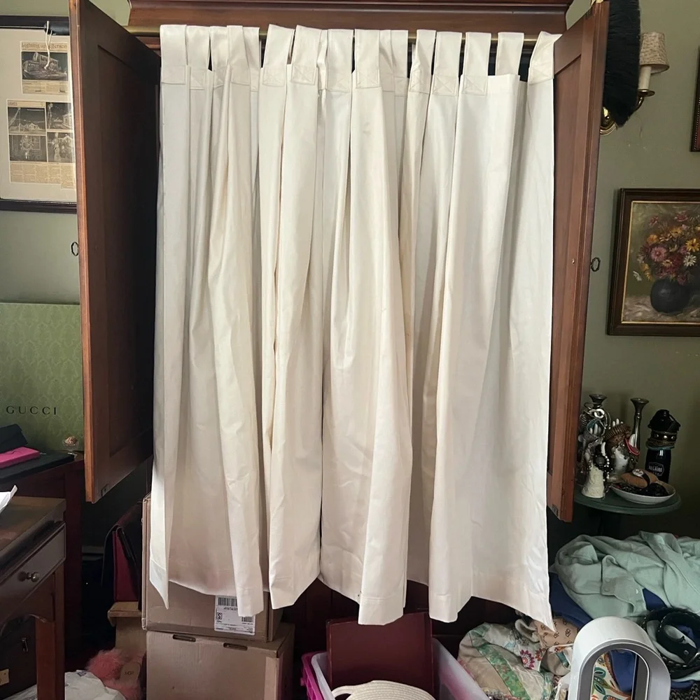 Pair Tab Top Curtain Drapery Panels